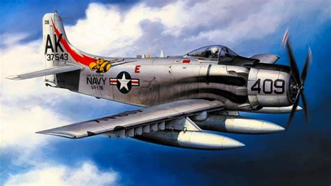 Download Warplane Aircraft Military Douglas A 1 Skyraider Hd Wallpaper