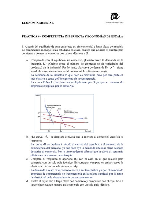 Practica Econom A Mundial Pr Ctica Competencia Imperfecta Y