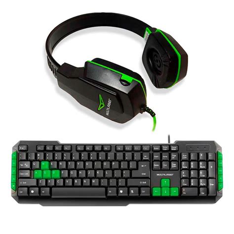 Kit Gamer Duplo Multilaser Teclado De Membrana Tc Headset Ph