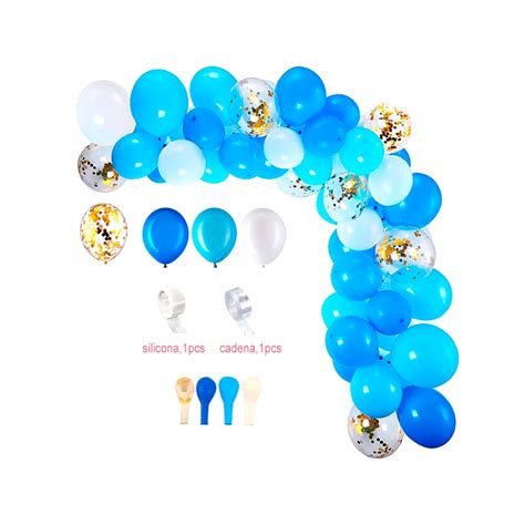 Arco Organico De Globos Azul Y Celeste Solo En Globos Yuli