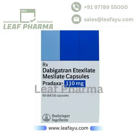 Pradaxa 110mg Dabigatran Etexilate Mesilate Capsules At Rs 700stripe