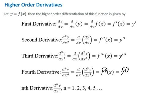 Higher Order Derivatives And Parametric Differentiation Solve The