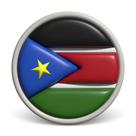 Premium Vector Clay Render Vector Icon Flag South Sudan