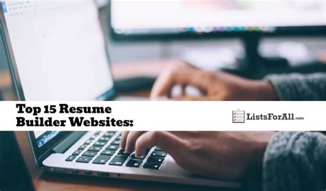 Best Resume Builder Websites The Top 15 List ListsForAll