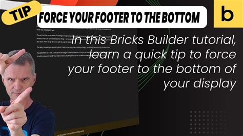 Force Your Footer To Bottom In Bricks Builder YouTube