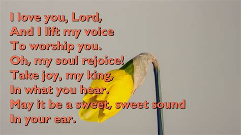 I Love You Lord [with Lyrics For Congregations] Youtube