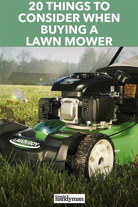 A Lawn Mower Sitting In The Grass With Text Overlay That Reads 20