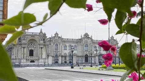 Lima, Peru - April 17, 2022: Plaza Mayor in Historic Center of Lima
