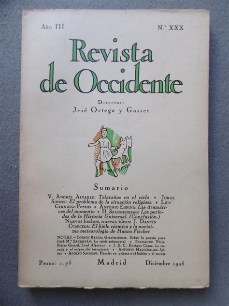 Revista De Occidente A O Iii N By Ortega Y Gasset Jos Dir