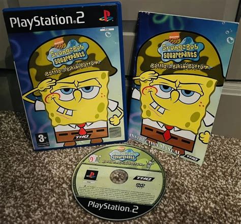 SPONGEBOB SQUAREPANTS BATTLE For Bikini Bottom PlayStation PS PAL Video Game PicClick UK