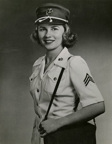 Female U.S. Marine Sergeant wearing a Marine Corps Women's Reserve ...