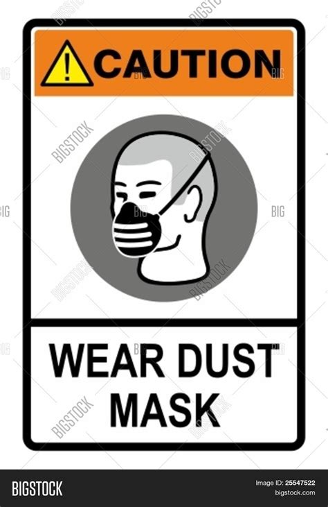 Wear Your Dust Mask Safety Vector And Photo Bigstock