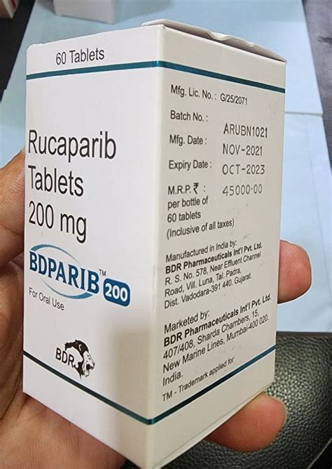 Bdparib Mg Mg Rucaparib Tablets At Rs Bottle Generic