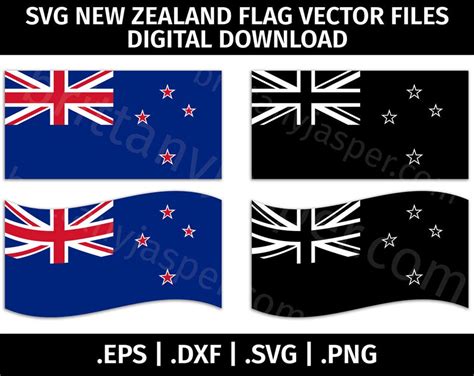 New Zealand Flag SVG Vector Clip Art Cutting Files for - Etsy