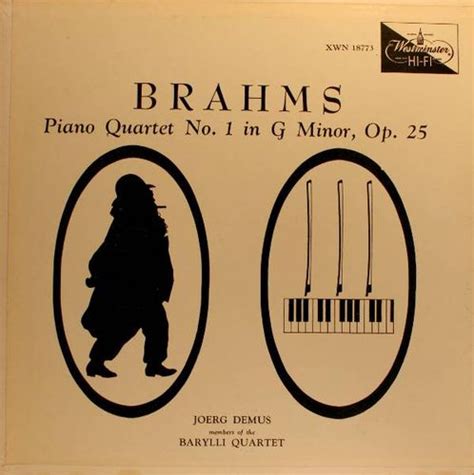 J Rg Demus Barylli Quartet Brahms Piano Quartet No In G Minor