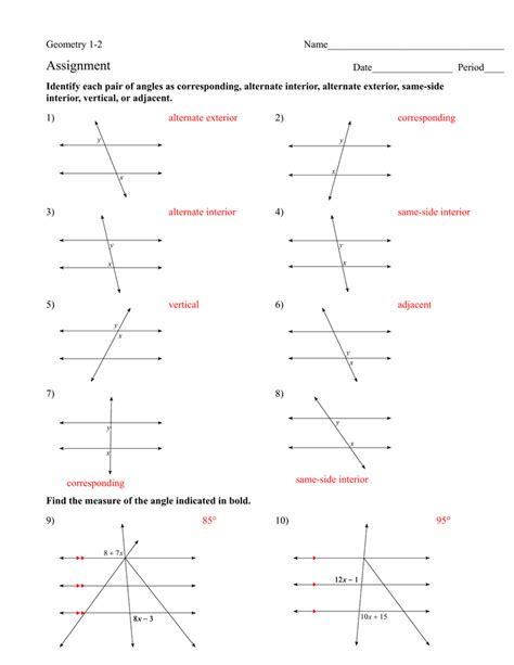 Alternate Interior Angles Worksheet Kuta | Review Home Decor