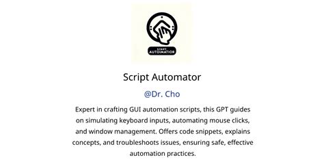 Script Automator GPTs Features And Functions Examples And Prompts