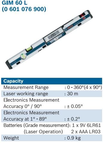 BOSCH GIM 60 L Professional Digital Inclinometer Soon Huat Hardware