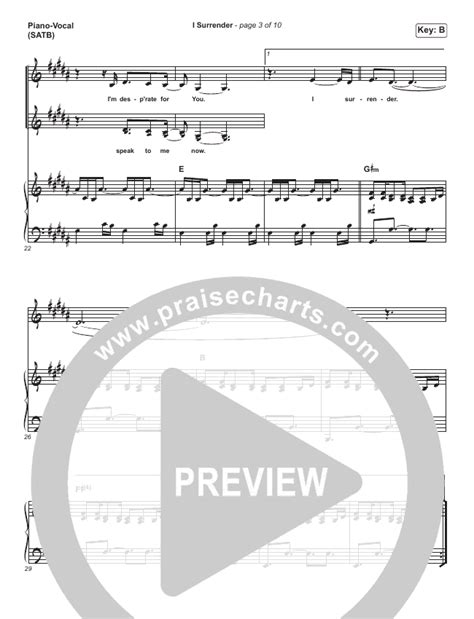 I Surrender Sheet Music PDF (Hillsong Worship) - PraiseCharts