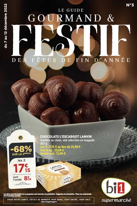 Promo Chocolats L Escargots Lanvin Chez Bi1 ICatalogue Fr