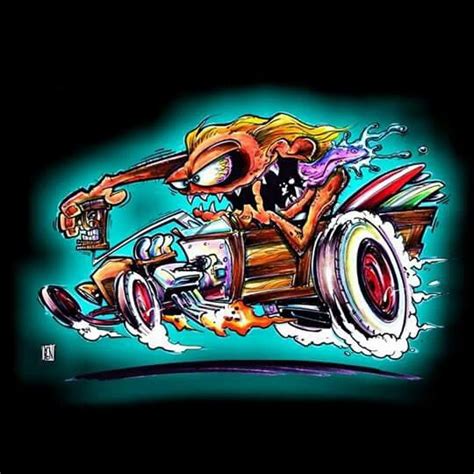 Pin On Kustom Kulture Cartoon Car Drawing Ed Roth Art Car Cartoon