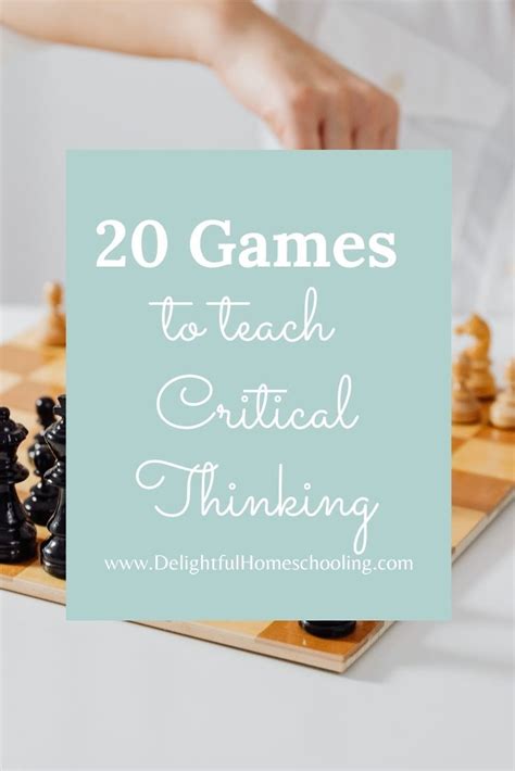 20 Games to Teach Critical Thinking