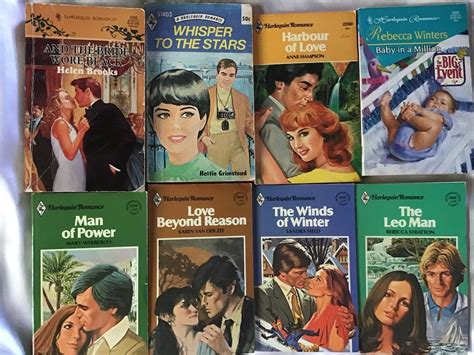 Assorted Vintage Harlequin Romance Paperbacks And Vintage Romance