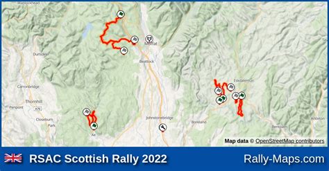 Streckenverlauf RSAC Scottish Rally 2022 SRC RallyeKarte De