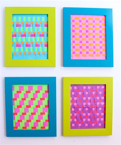 DIY Modern Woven Paper Art | Paper weaving, Paper art design, Scrapbook ...