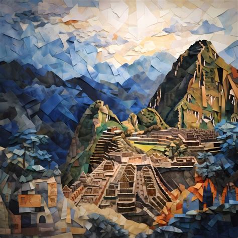 Machu Picchu Torn Paper Mystique NFA Sales Depot Digital Art