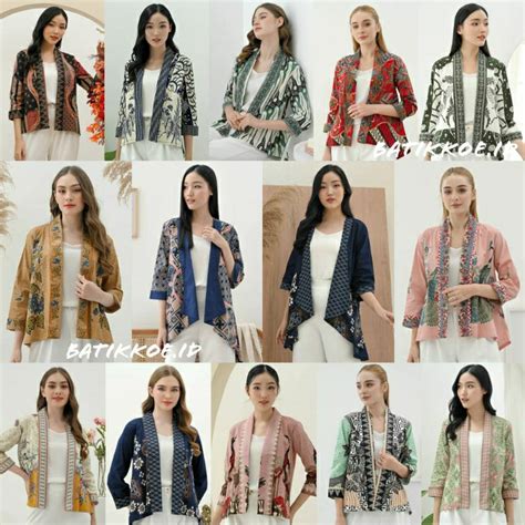 Jual Series Outer Batik Wanita Cardigan Atasan Blezer