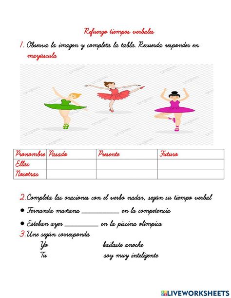 Tiempos Verbales Online Exercise For Segundo Live Worksheets