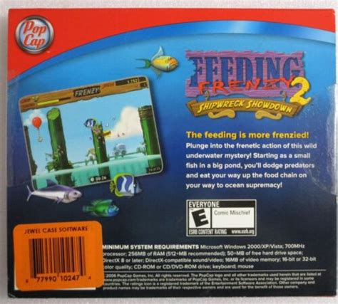 Video Game Pc Feeding Frenzy 2 Shipwreck Showdown By Popcap New Sealed