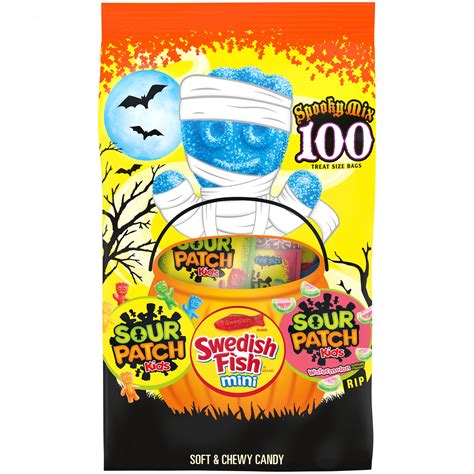 Sour Patch Kids And Swedish Fish Spooky Mix Treat Size Halloween Candy