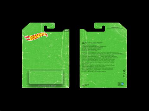 Hot Wheels Package Template