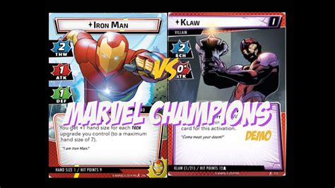 Marvel Champions Iron Man Leadership Vs Normal Klaw YouTube