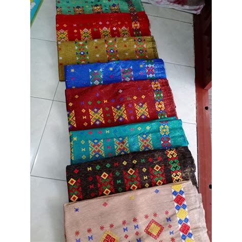 Jual Kain Tenun Toraja Pabintik Motif Serat Emas Indonesia Shopee