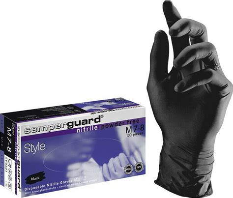 Sempermed Semperguard Nitrile Powder Free Gloves Μαύρο 90τμχ Skroutzgr