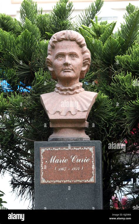 Marie Curie High School and statue. Ho Chi Minh City. Vietnam Stock Photo - Alamy