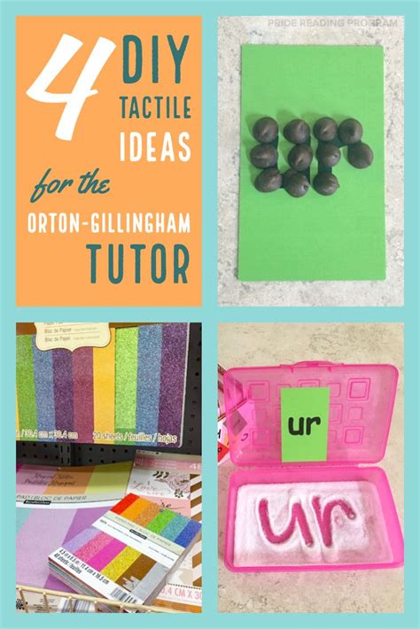 4 Diy Tactile Ideas For The Orton Gillingham Tutor Here Are Some