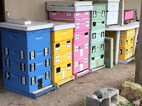 Painting Bee Hives Home Sweet Bees