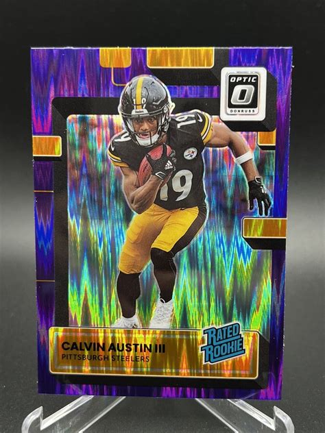 2022 Donruss Optic Calvin Austin III Purple Shock Rated Rookie 236