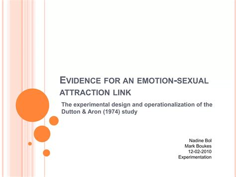 The Emotion Sexual Attraction Link Ppt