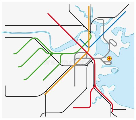 Boston Subway Map Stock Illustrations 5 Boston Subway Map Stock