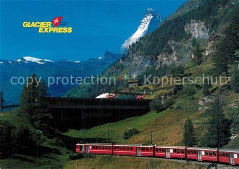 Postkarte Carte Postale Eisenbahn Glacier Express Zermatt Matterhorb