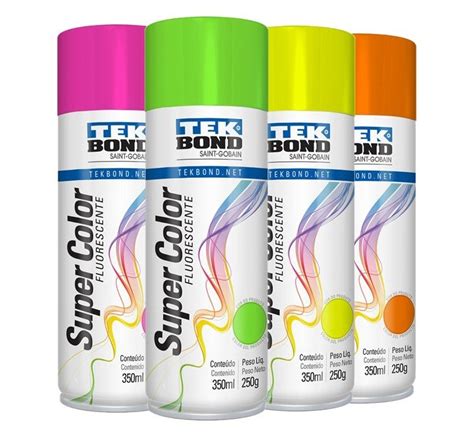 Tinta Spray Fluorescente 350 Ml 240 G Tek Bond