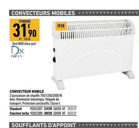 Promo Convecteur Mobile Chez Brico Cash Icatalogue Fr