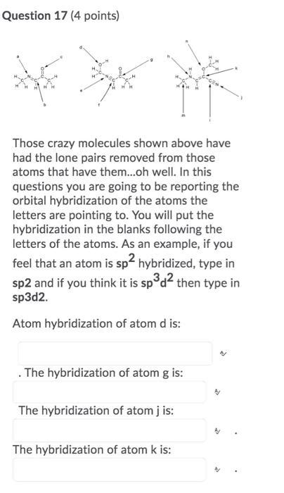 Solved Question 17 4 Points Those Crazy Molecules Shown