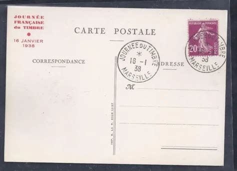 CARTE JOURNEE Du Timbre 1938 Marseille Semeuse 2 EUR 10 00 PicClick FR