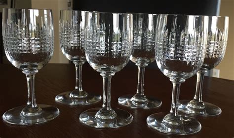 Vintage Baccarat Nancy Wine Glasses Perfect 5 Tall Discontinued Pattern Vintage Wine